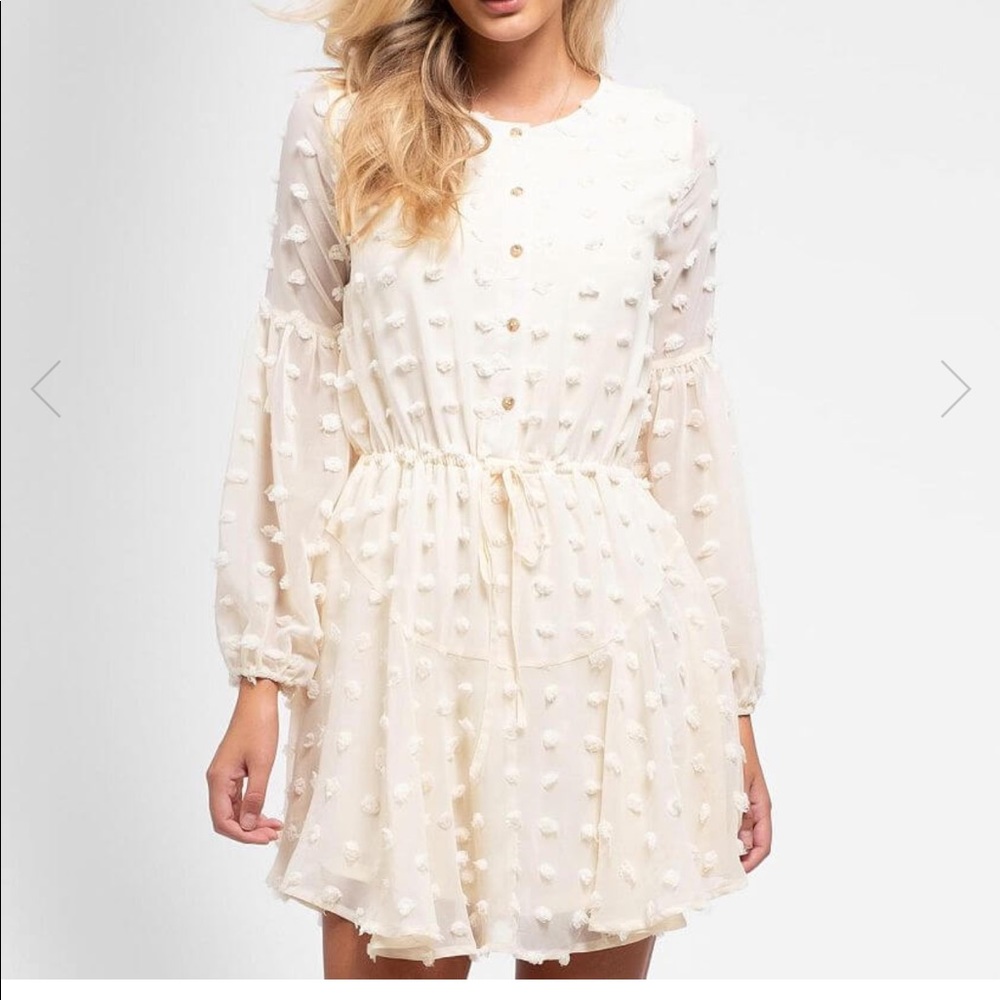 Small Blu Pepper Pink Swiss Dot Mini dress - Picture 2 of 4